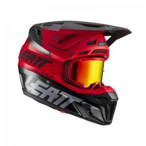 Helm- und Brille-Set Moto 8.5 V22 ROT: Größe - XL