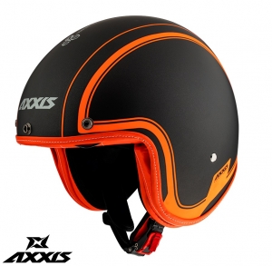 Helmet Axxis model Hornet SV Royal A4 fluorescent orange matte (integrated sun visor) - Fluorescent orange matte, XS (53/54cm)