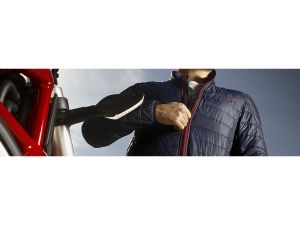 Heren motorjas Urban Seventy model SD-A5 kleur: blauw/rood - Softshell type - lichtgewicht - Blauw/rood, S