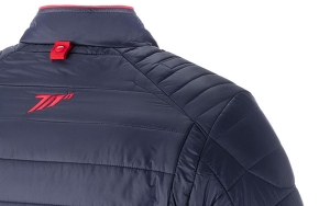 Heren motorjas Urban Seventy model SD-A5 kleur: blauw/rood - Softshell type - lichtgewicht - Blauw/rood, S