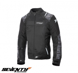 Heren motorracejas Seventy model SD-JR52 kleur: zwart/camouflage