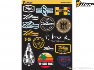 Heritage sticker set (white / navy blue / brown / blue) - Thor