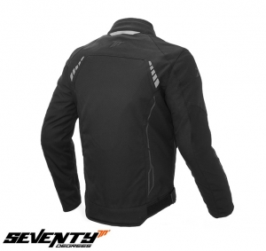 Herren Racing Seventy Sommer/Winter Motorradjacke Modell SD-JR65 Farbe: Schwarz - Schwarz, 4XL