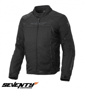 Herren Racing Seventy Sommer/Winter Motorradjacke Modell SD-JR65 Farbe: Schwarz - Schwarz, XL