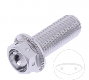 Hexagonal Cap Screw Pro Bolt M10 x 1.25 x 25 mm Aluminum Racing Silver - JM