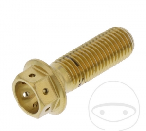 Hexagonal Cap Screw Pro Bolt M10 x 1.25 x 30 mm Stainless Steel A4 Racing Gold - JM