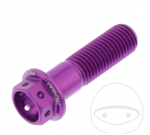 Hexagonal Cap Screw Pro Bolt M10 x 1.25 x 35 mm Aluminum Racing Violet - JM