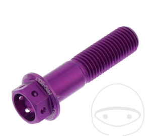 Hexagonal Cap Screw Pro Bolt M10 x 1.25 x 40 mm Aluminum Racing Violet - JM