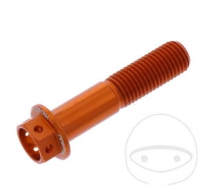 Hexagonal Cap Screw Pro Bolt M10 x 1.25 x 45 mm Aluminum Racing Orange - JM