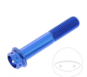 Hexagonal Cap Screw Pro Bolt M10 x 1.25 x 55 mm Aluminum Racing Blue - JM