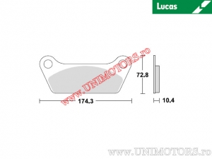 Hintere Bremsbeläge - MCB528 organisch - Lucas TRW