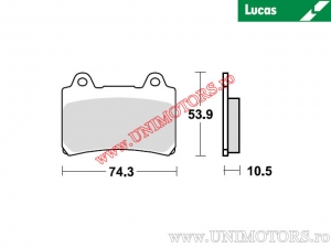 Hintere Bremsbeläge - MCB559 organisch - Lucas TRW