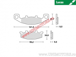 Hintere Bremsbeläge - MCB569 organisch - Lucas TRW