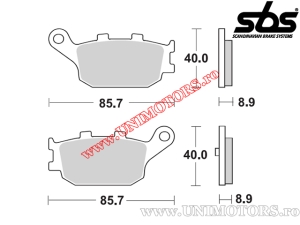 Hintere Bremsbeläge - SBS 158MS (metallisch / gesintert) - (SBS)