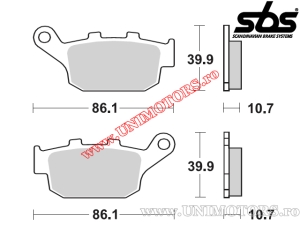 Hintere Bremsbeläge - SBS 614LS (metallisch / gesintert) - (SBS)