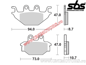 Hintere Bremsbeläge - SBS 810SI (metallisch / gesintert) - (SBS)