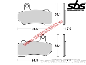 Hintere Bremsbeläge - SBS 830LS (Metall / gesintert) - (SBS)