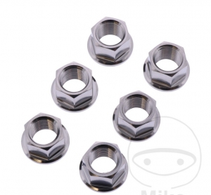 Hintere Ritzelmuttern Set 6 Stück 12 x 1.25 mm JMP - Triumph Speed Triple 900 ('97-'98) - JM