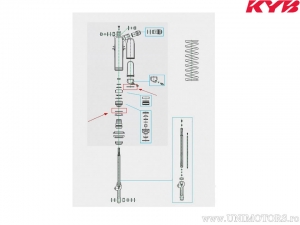 Hintere Teleskop-Sicherung 2x50mm - CAN-AM DS 450 / Honda XR 650 R / Husqvarna TE 250 ie / Kawasaki KX 450 F - Kayaba