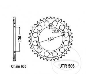 Hinterritzel JTR506.40 (Teilung 630) - Kawasaki GPZ 1000 RX Ninja - JM