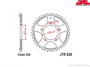 Hinterritzel Suzuki GSX-R 1100 ('86-'88) - JTR 830 - JT