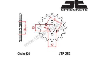 Honda MT 50 chain kit - (DID / JT)