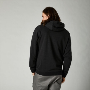 Hooded Sweatshirt with Backlash DWR PO Fleece [Black]: Size - L