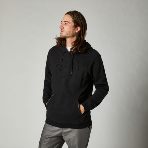 Hooded Sweatshirt with Backlash DWR PO Fleece [Black]: Size - L