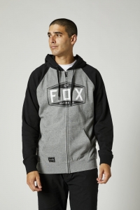 Hoodie met capuchon Fox Embleem Rits Raglan Fleece [Grijs]: Maat - XL