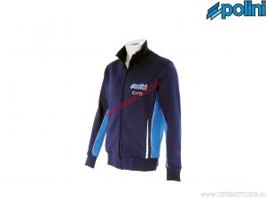 Hoodie zonder capuchon Evo E-P3+ (maat L) - blauw - Polini