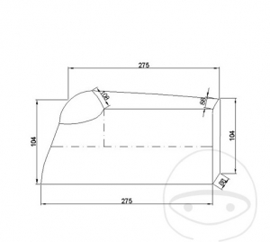 Husa moto prémium 275 x 104 cm 500-1000cc - JM