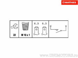 Hydraulische remcontact voor / achter - Buell M2 1200 / Harley Davidson FLDE 1745 / FLHTKL 1868 / Moto Guzzi California 1100 - J