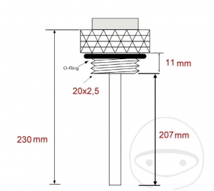 Indicador de temperatura de aceite - Honda VT 750 C2 Shadow Spirit ('07-'09) - JM