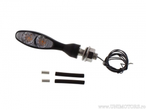 Indicatore di direzione LED Micro 1000 Extreme BLACK con vetro bianco - Kellermann