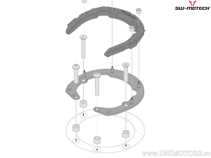 Inel pentru fixare geanta rezervor PRO - pentru model cu 6 suruburi / negru - Aprilia models - SW-Motech