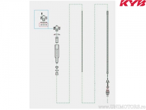 Inel plastic telescop furca - Husqvarna TE 125 4T / TE 250 ie / Kawasaki KX 250 2T / Suzuki RM-Z 250 / Yamaha WR 250 - Kayaba