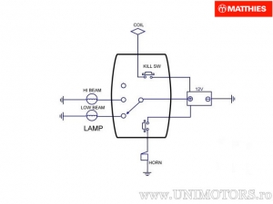 Interruptor de luz universal cromado de 3 posiciones y botón - JM