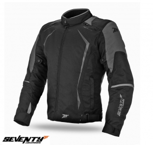 Jaqueta de motocicleta masculina Racing Seventy verão/inverno modelo SD-JR47 cor: preto/cinza - Preto/cinza, L