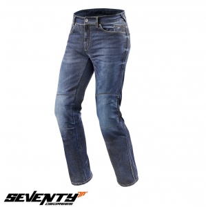 Jeans da moto da donna modello Seventy SD-PJ4 taglio Regular blu (con inserti in Aramid Kevlar) - Blu, L