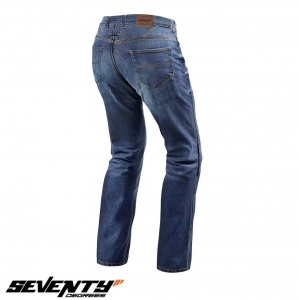 Jeans da moto da donna modello Seventy SD-PJ4 taglio Regular blu (con inserti in Aramid Kevlar) - Blu, L