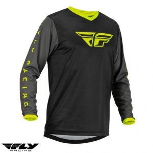 Jersey (shirt) cross-enduro Fly Racing model F-16 color: black/fluorescent yellow - Black/fluorescent yellow