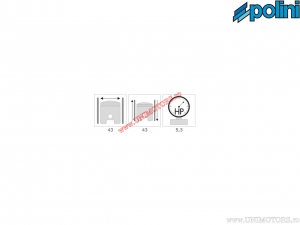 Juego de cilindro (diámetro 43mm / 63cc) - 1400065/10R - Polini