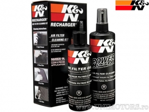 K&N Air Filter Maintenance Kit - Cleaning and Re-Oiling - 355ml / 200ml - K&N