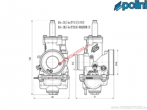 Karburátor CP 2T (átmérő 19mm) - 2011902 - Polini