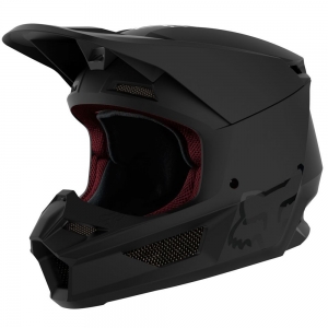 Kask dla dzieci MTB FOX - YTH V1 MATTE BLACK HELMET, ECE [MT CZARNY]: Rozmiar - YS