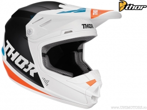 Kask enduro / cross dla dzieci (biały mat / niebieski mat / pomarańczowy mat) - Thor