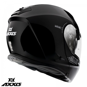 Kask modułowy Axxis model Gecko SV A1 czarny połysk (zintegrowane okulary przeciwsłoneczne) - Czarny połysk, M (57/58cm)