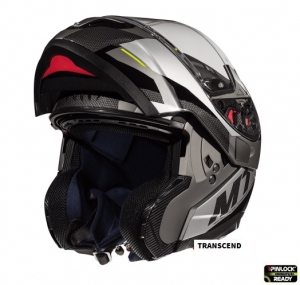 Kask modułowy motocyklowy MT Atom SV Transcend E2 czarno/szary mat Pinlock gotowy - Czarno/szary mat, S (55/56cm)