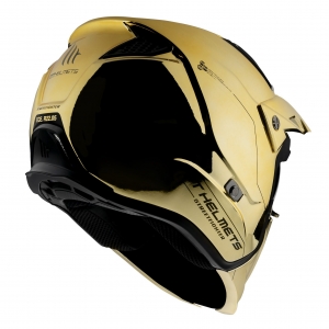 Kask MT Streetfighter SV A9 złocisty chrom lśniący (wbudowane okulary przeciwsłoneczne) - maska (ochrona) podbródka i daszk