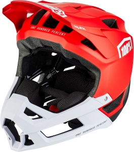 Kask Trajecta All Mountain/Enduro czerwony: Rozmiar - SM